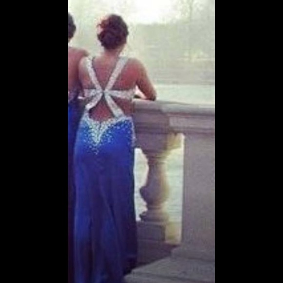 Custom made royal blue prom dress - Picture 3 of 3